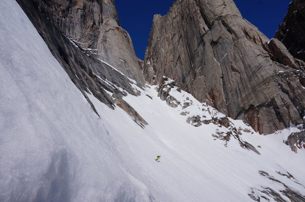 The upper section of the couloir. 