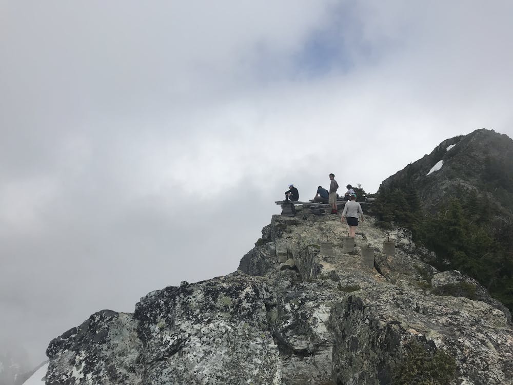 The summit ridge
