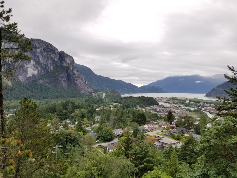 View from viewpoint of Howe Sound and The Chief