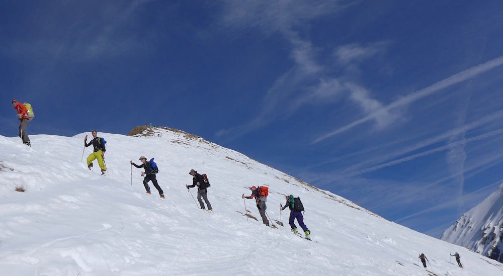 The final ridge to the Aiguille Verte.