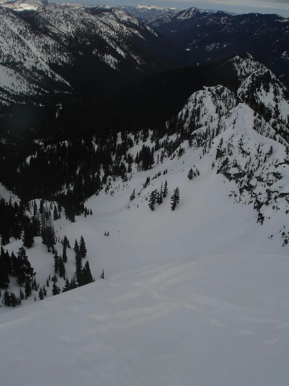 Looking down the bowl