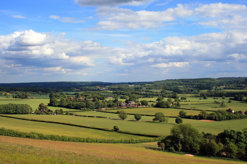 View from NorthDowns Way towards Kemsing, Kent