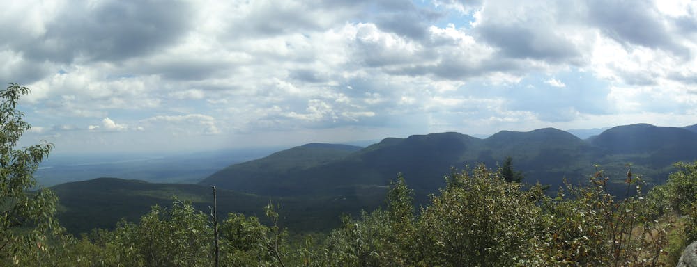 Panoramic view from Hurricane Ledge on Kaaterskill High Peak