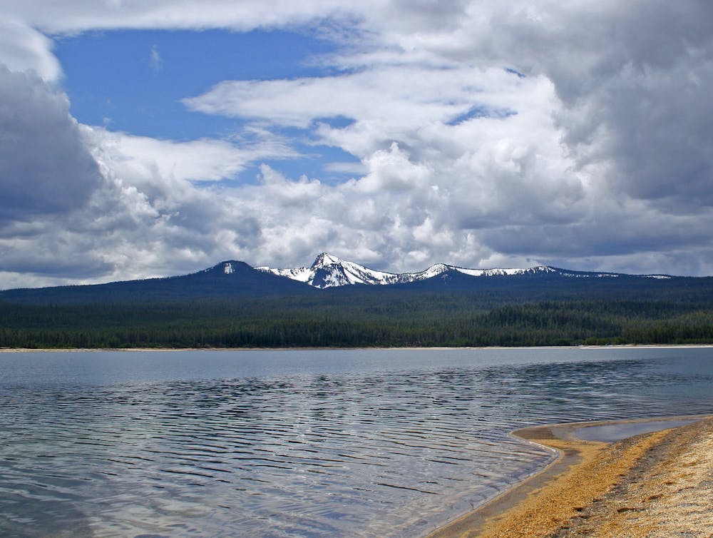 Diamond Peak from Crescent Lake
