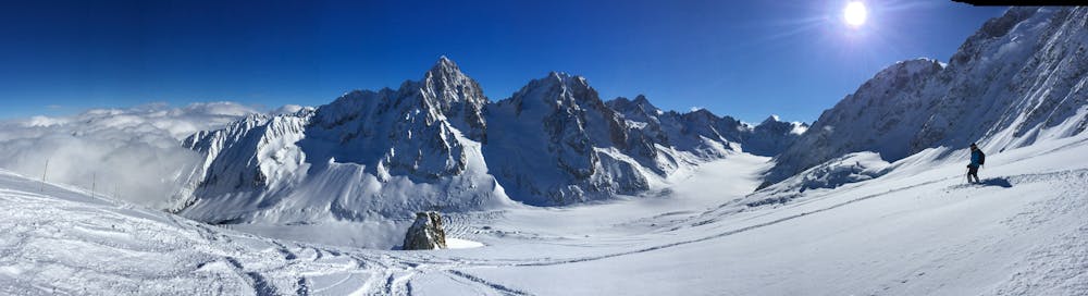 Stunning Views on the Decent, from Aiguille des Grands Montets