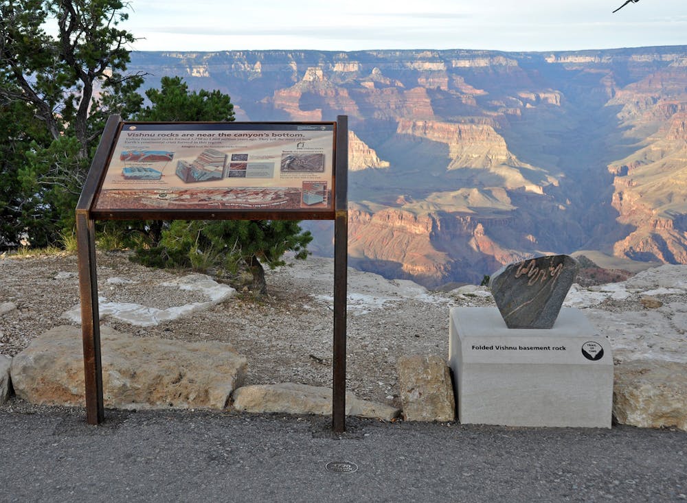 The "Trail of Time" trail along the South Rim Trail