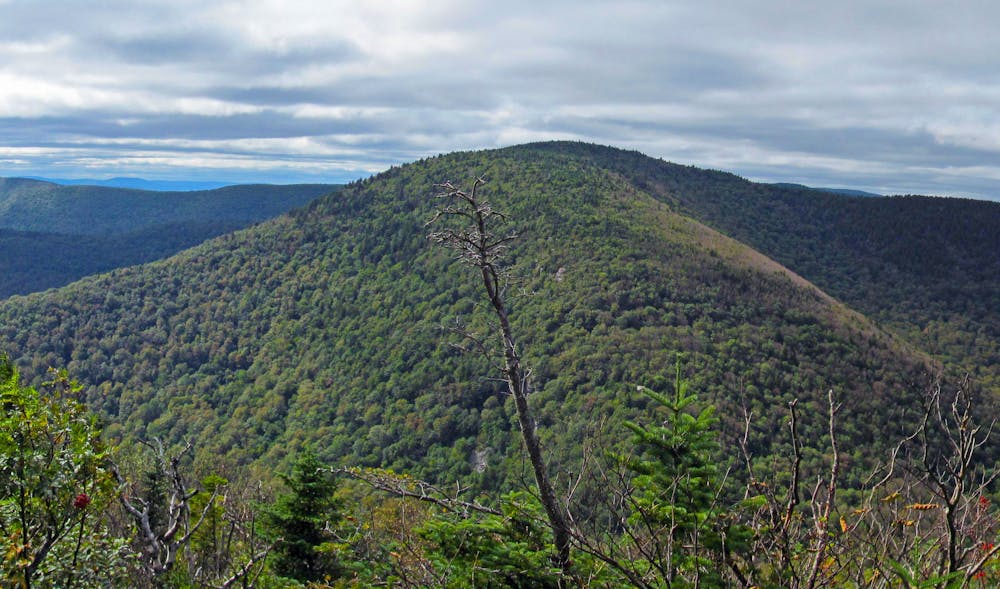 Sugarloaf Mountain as seen from the north peak of Twin Mountain