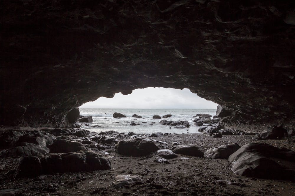 Mystic Beach sea cave