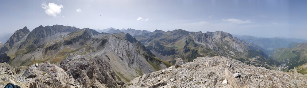 Panorama 180° depuis le sommet