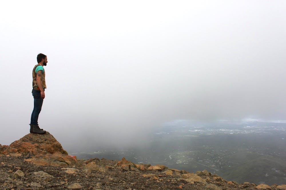 On Flattop in the clouds