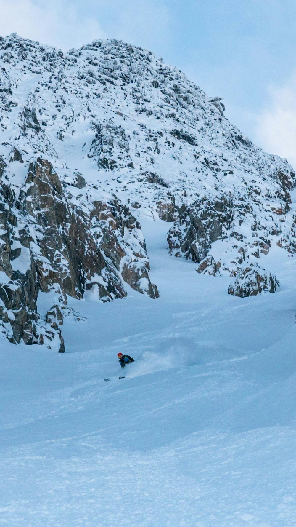 Descent in the couloir