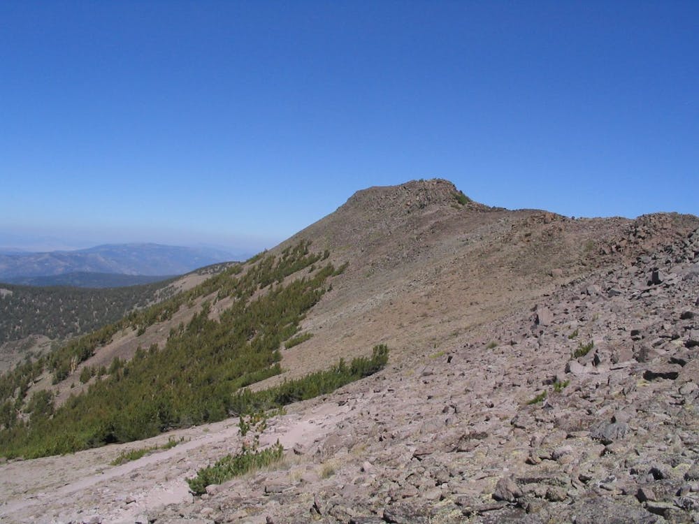 The ridgeline to the summit