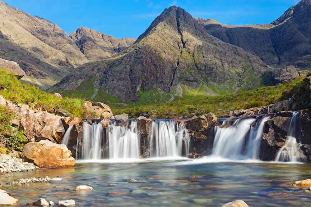 Fairy Pools with the Cuillins behind