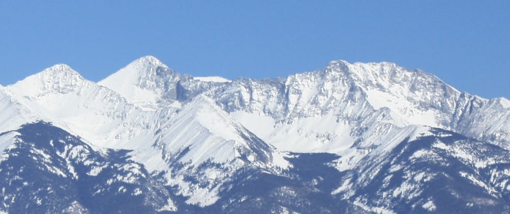 Blanca Peak, Little Bear Peak & Ellingwood Point closeup