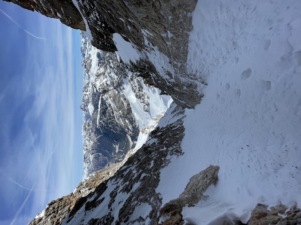 View from the top of the couloir