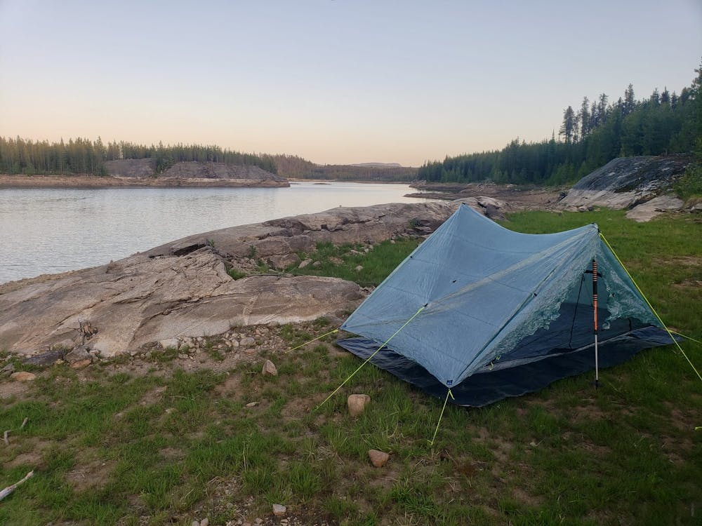 Campsite on the shore of Turtle Lake