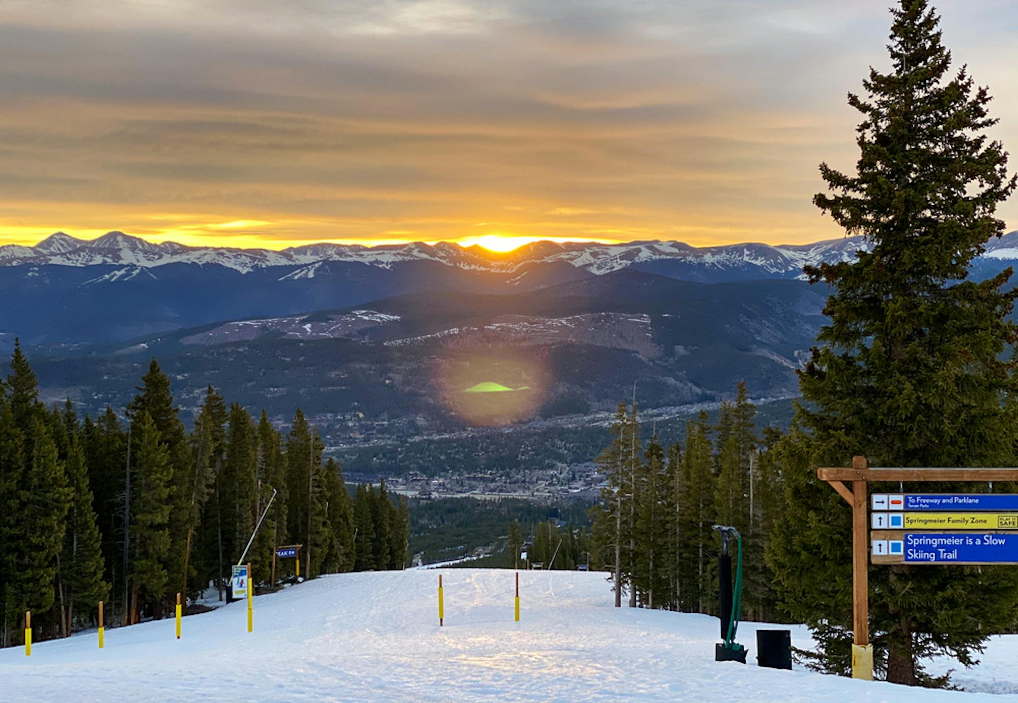 Sunrise from the up-track at Breckenridge