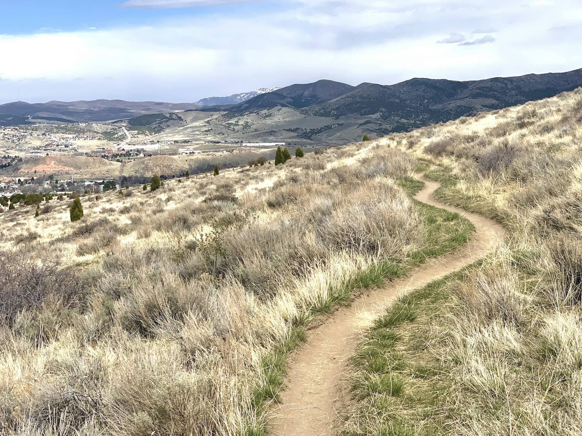 Mountain bike trail in Pocatello, Idaho