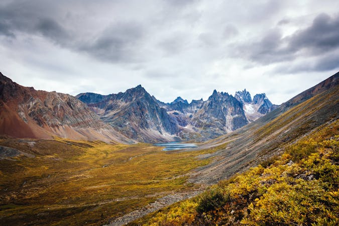 Hike to Jagged Mountains and Remote Lakes in Tombstone Territorial Park