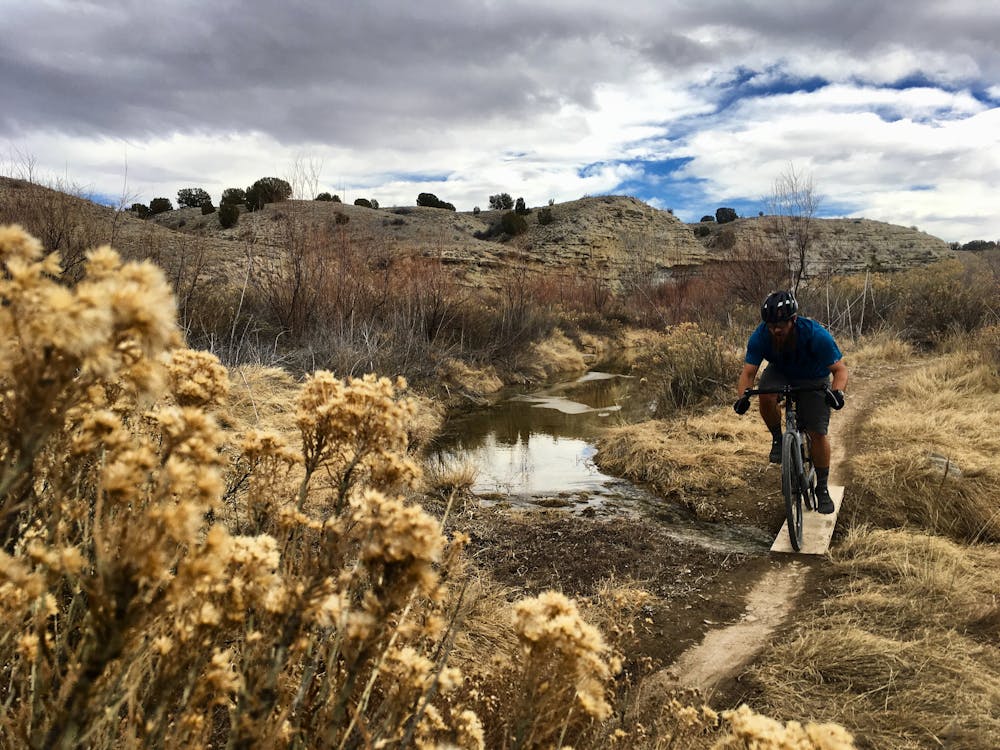 Riding the XC trails on a gravel bike. Rider: Greg Heil