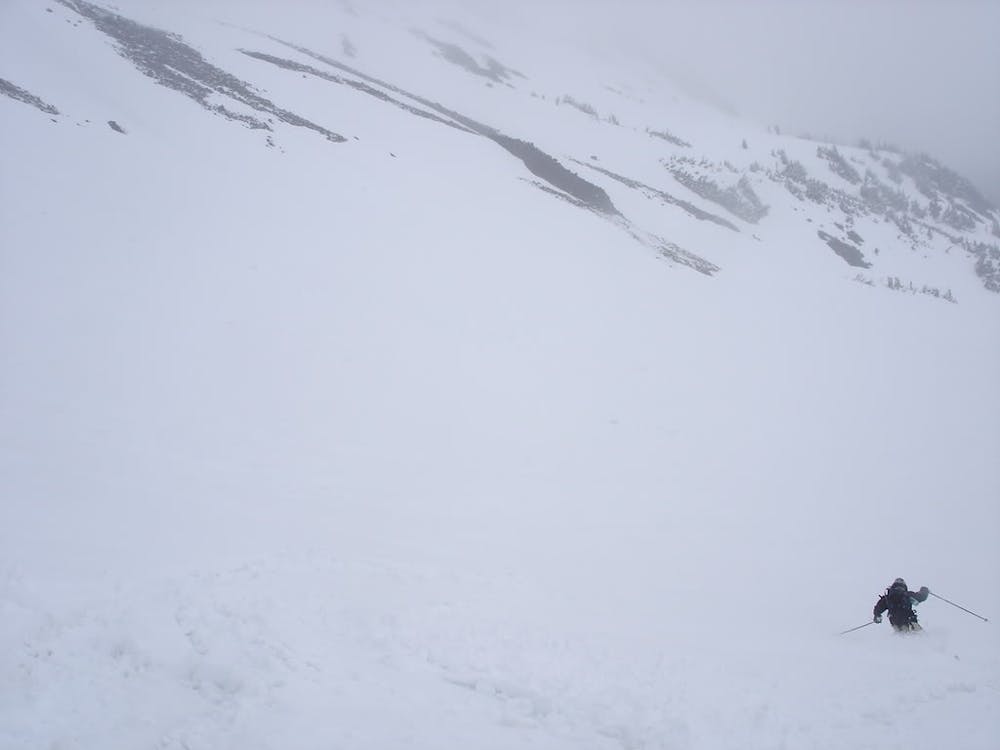 Skiing into Glacier Basin