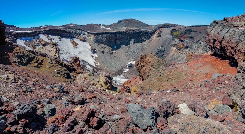Looking into the Fuji summit crater