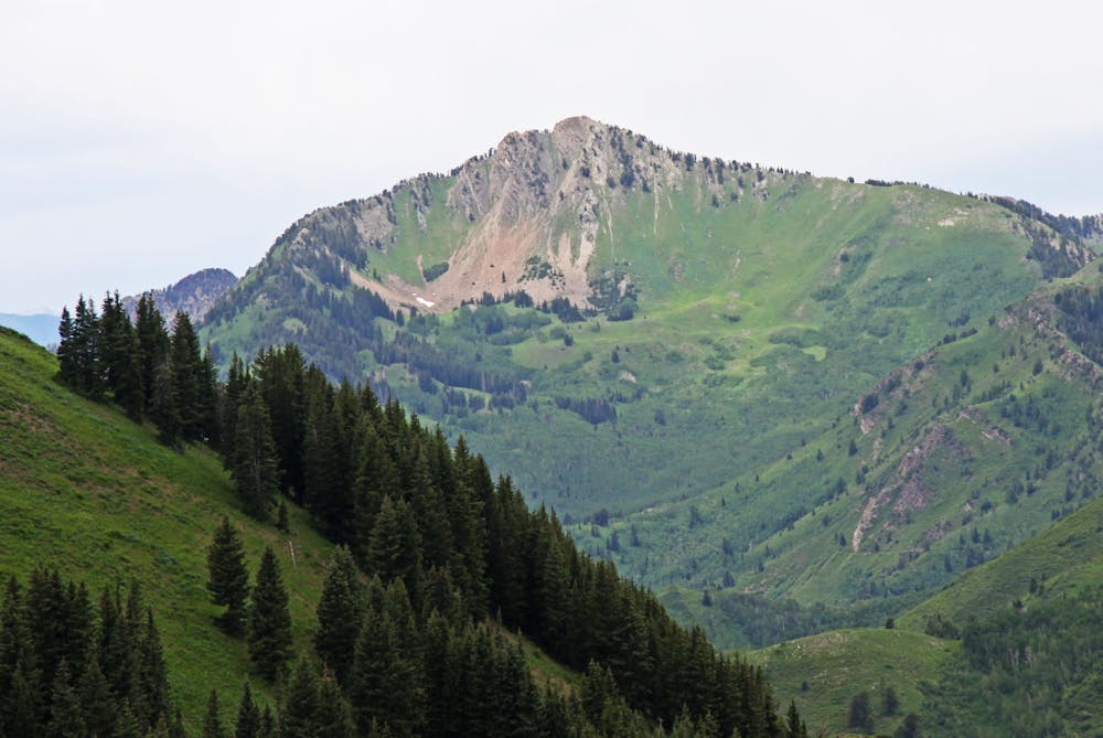 Mount Raymond from a peak above Desolation Lake.