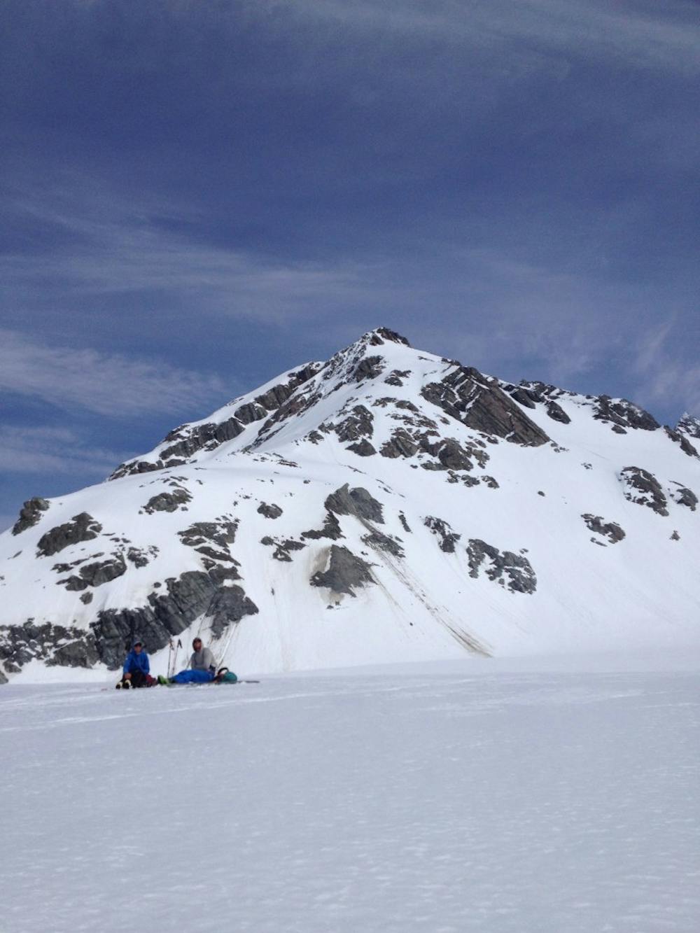 Looking at the main face of Mount Cooper on the left