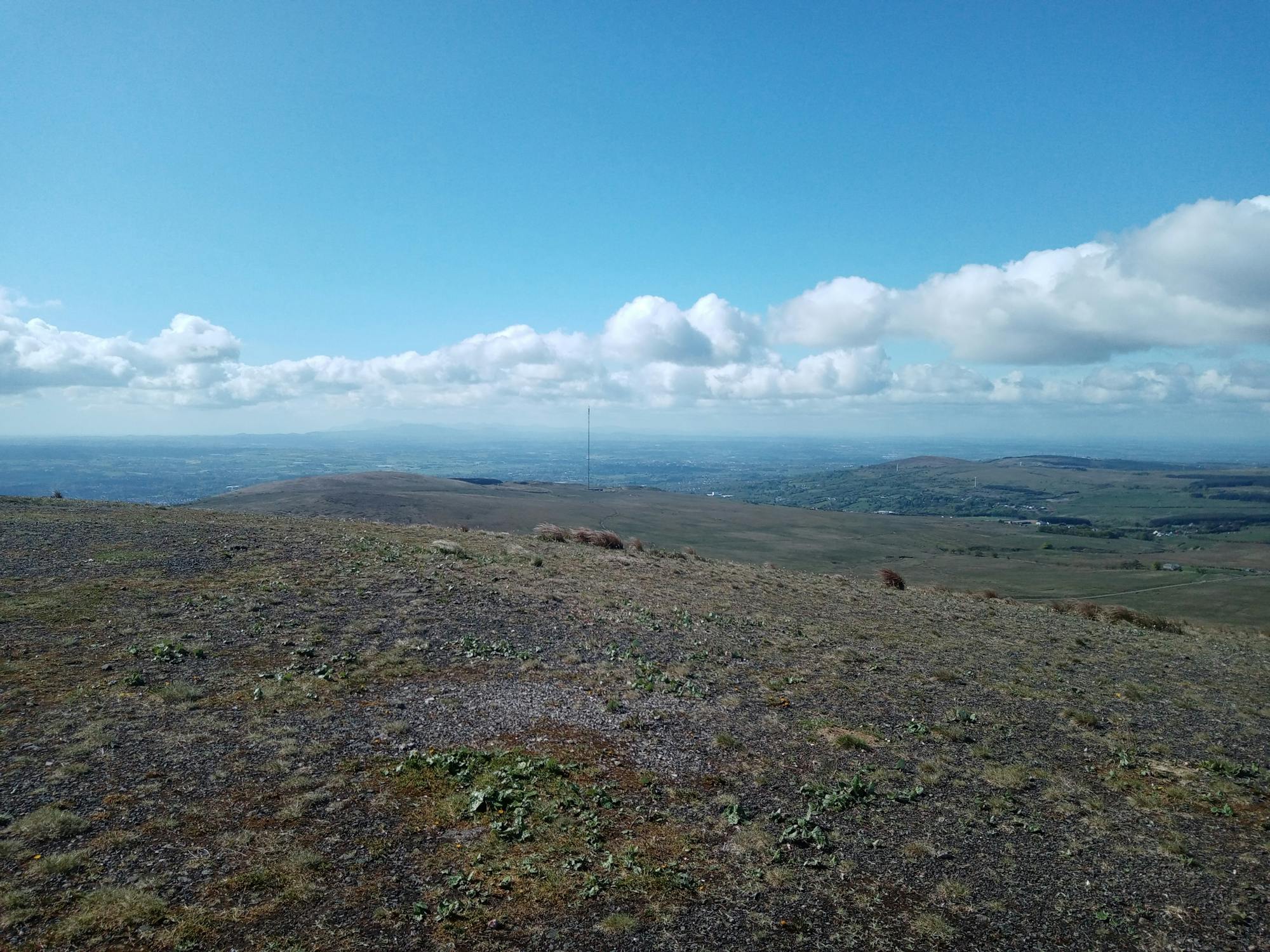 Looking down towards the Mourne Mountains from the summit of Divis