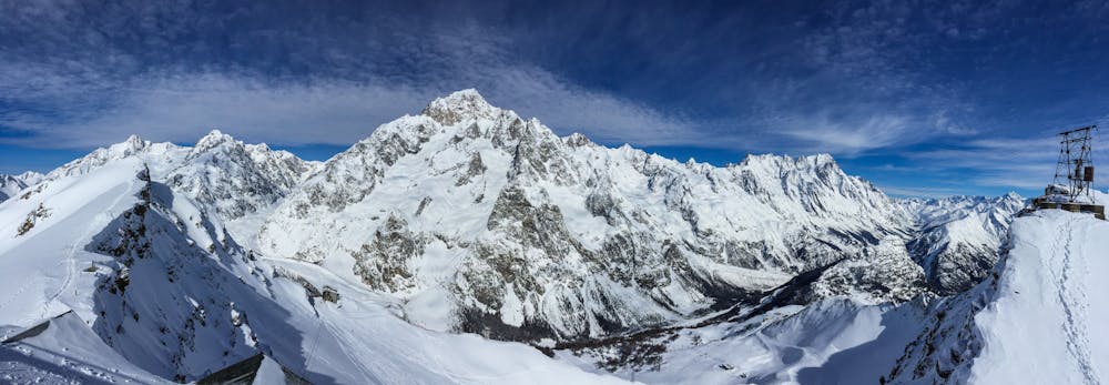Monte Bianco. View from Courmayeur