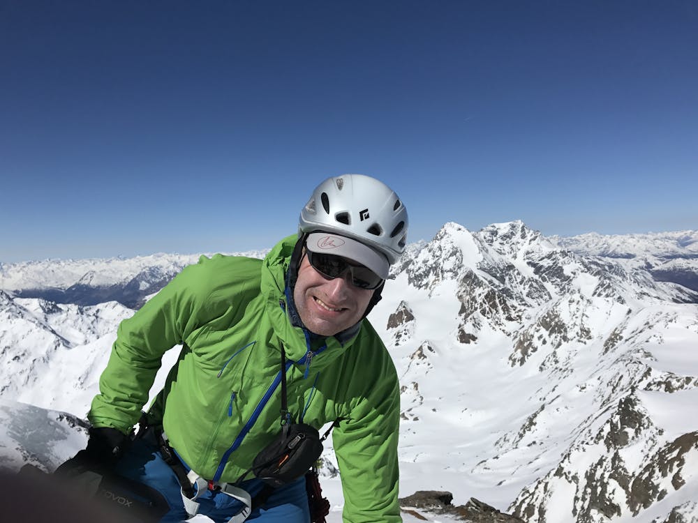 David Gerrard on the summit of Cevedale