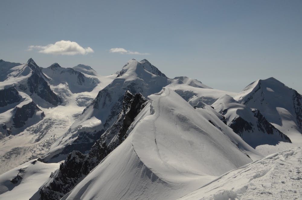View of the main summit and risge from Klein Matterhorn