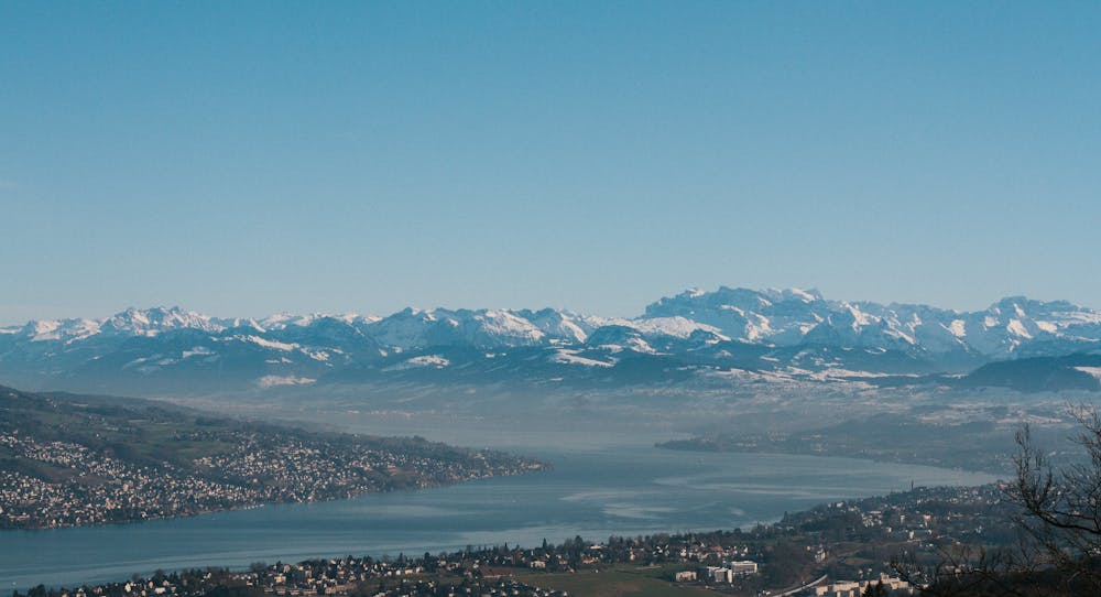 Alps over lake Zurich