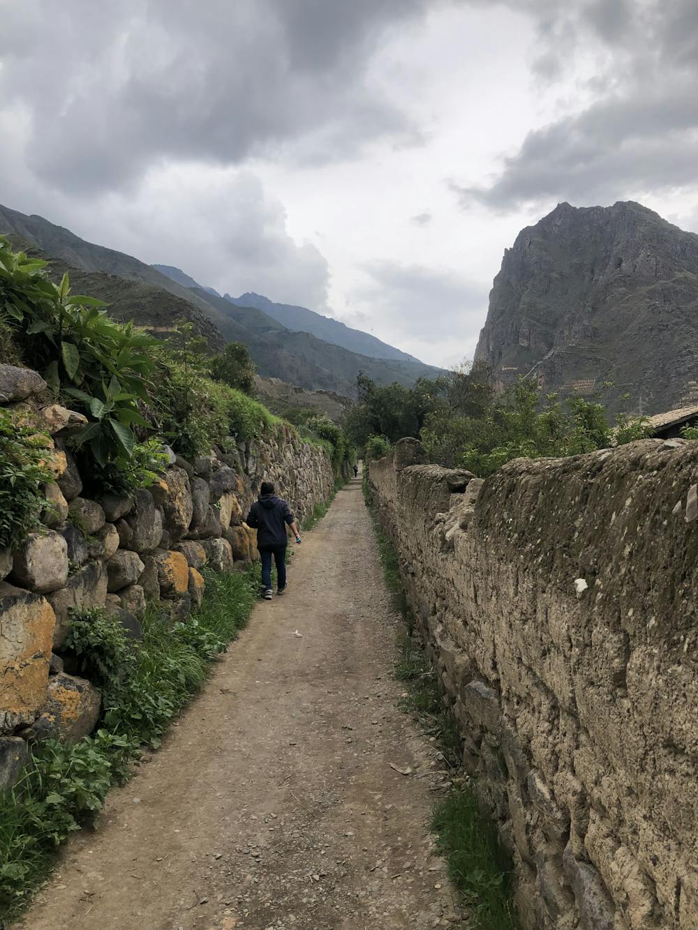 Entering Ollantaytambo with the Fortress in the background