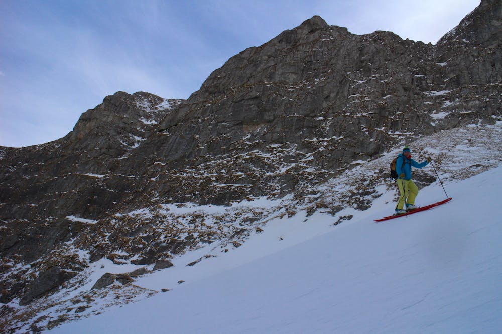 Great skiing and big terrain midway down