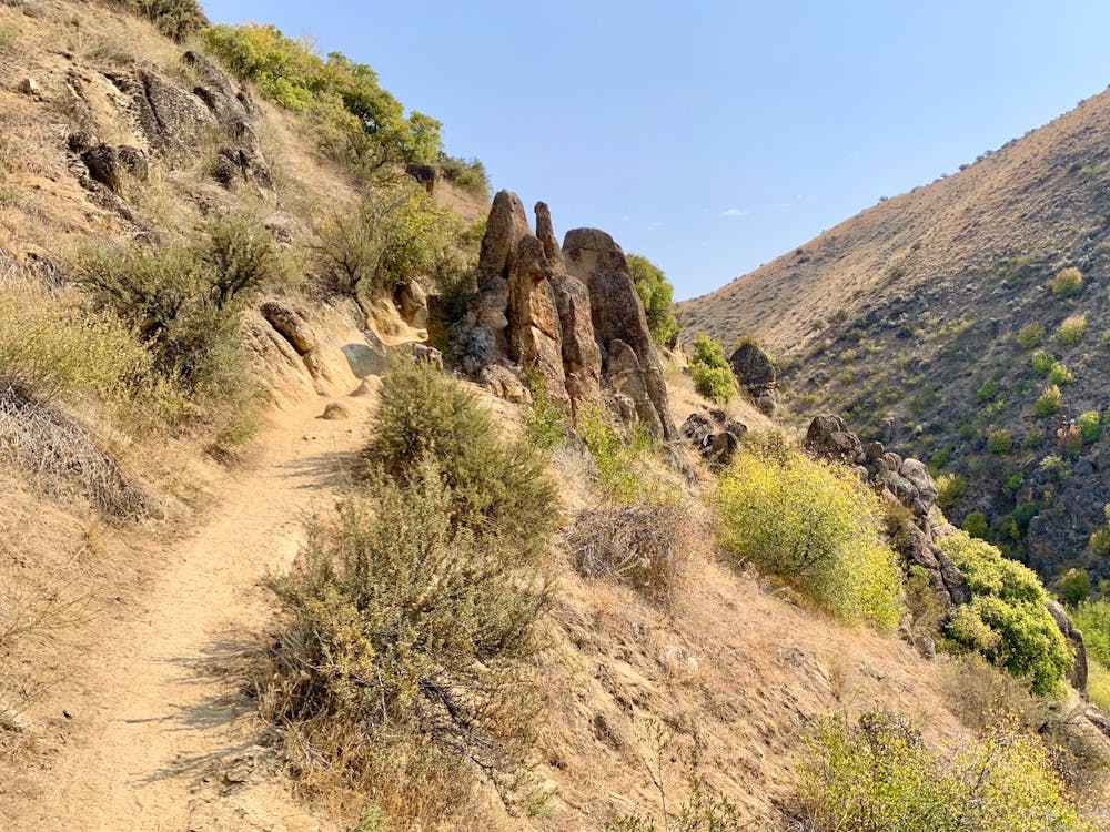 Dry Creek Trail on the rocky lower section