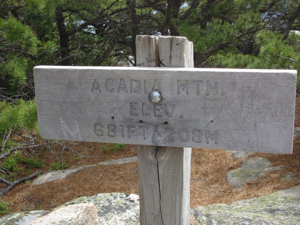 Acadia Mountain Sign