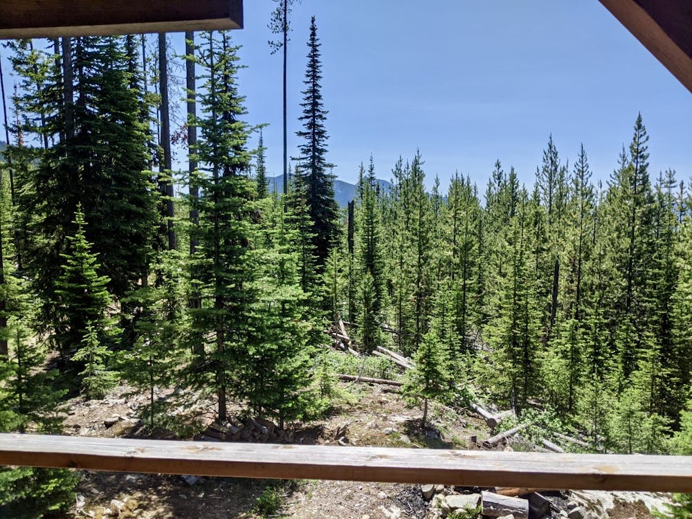 The view from Viewpoint Cabin