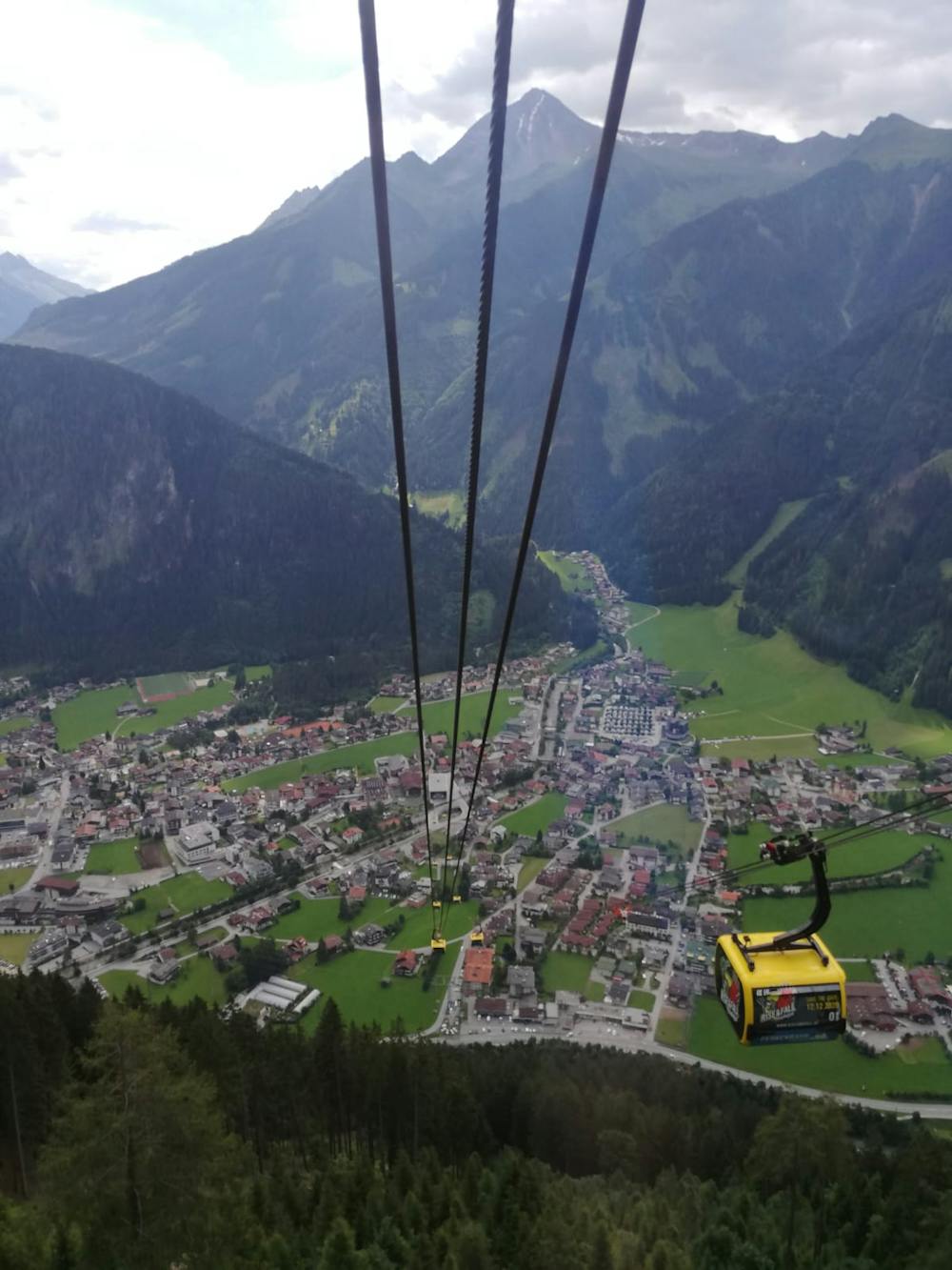 Looking down on Mayrhofen from the Penkenbahn.