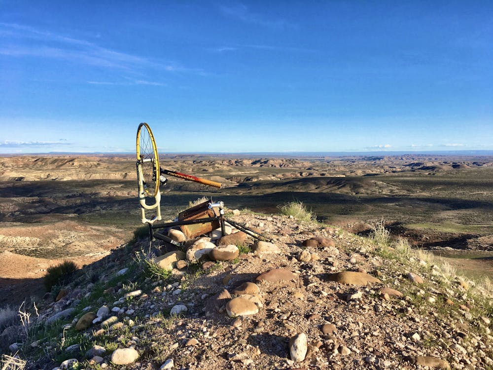Before every gnarly descent, there's a broken bike to warn you.
