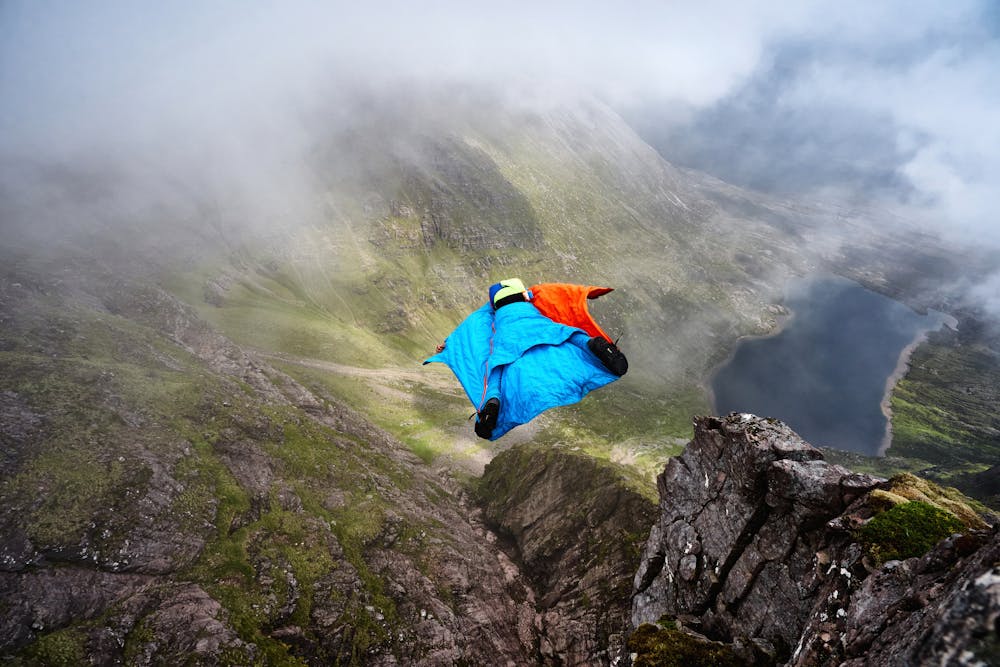 Photo from An Teallach wingsuit Flight