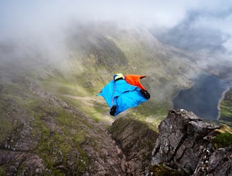 An Teallach wingsuit Flight