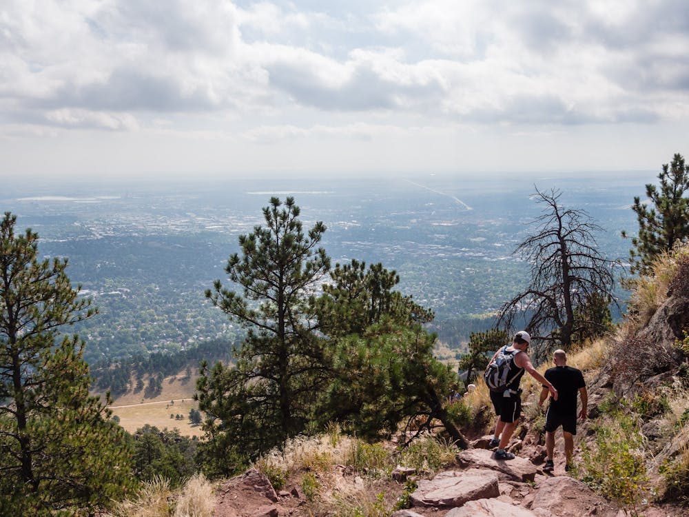 Expansive views of the city of Boulder from the summit.