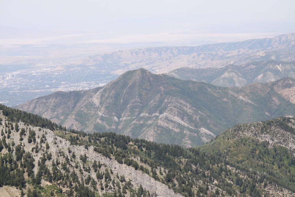 Grandeur Peak (8299 ft / 2530 m) as seen from the top of Mount Raymond