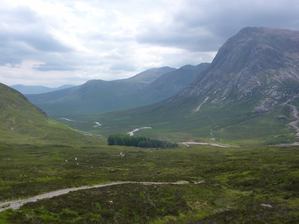 Looking down at the Pass of Glen Coe