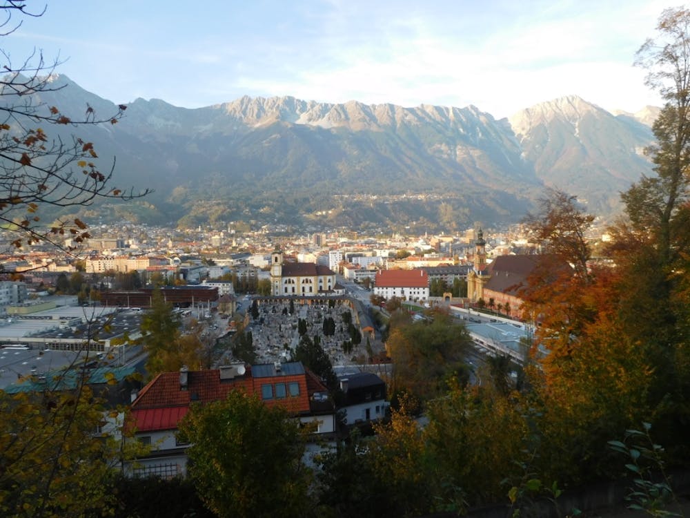 Looking down on Innsbruck