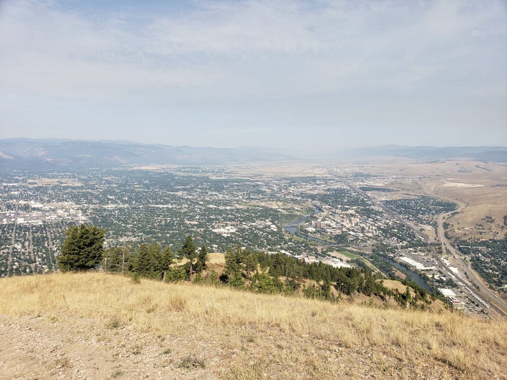 Looking down on Missoula from the summit