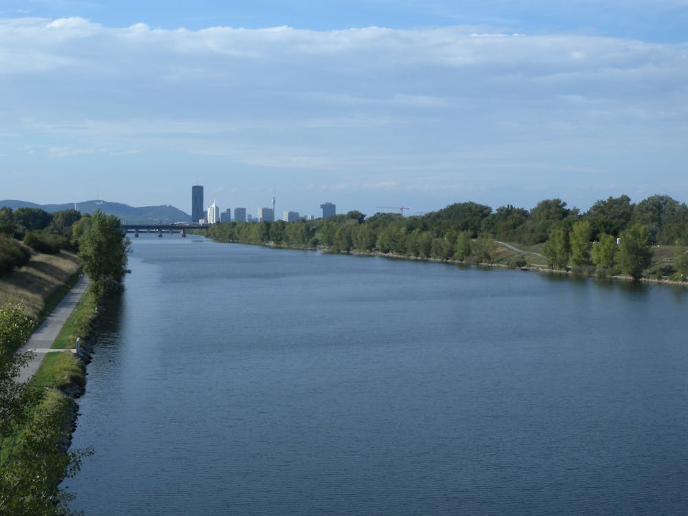Crossing the Danube on Rundumadum Stage 13