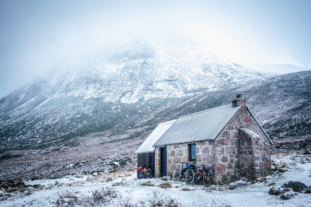 Corrour Bothy infront of Devil's Point