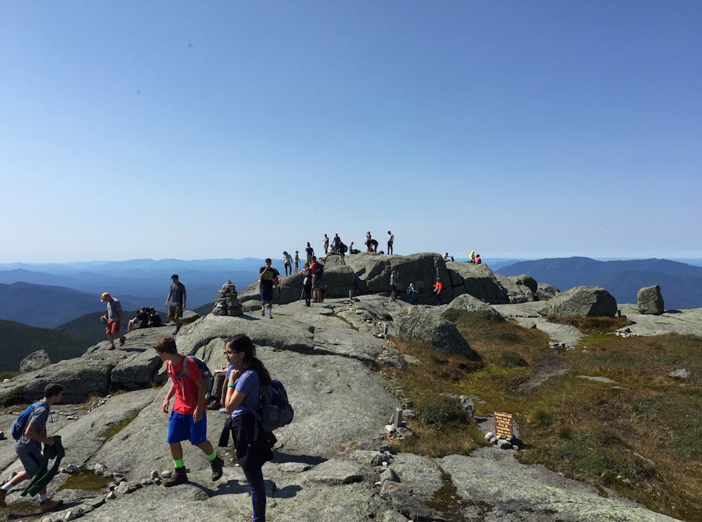 The summit of Mount Marcy at the end of the Van Hoevenberg Trail